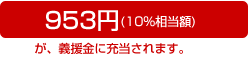 本体価格9,524円のうち953円(10%相当額)が、義援金に充当されます。